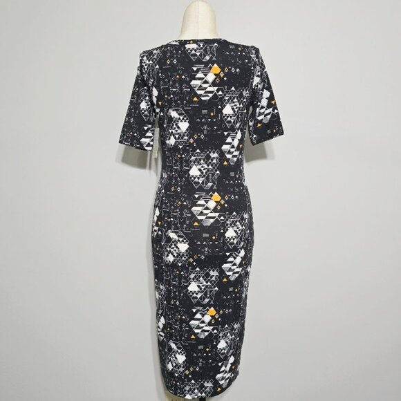 Nwt LuLaRoe Julia Dress XXS Womens Cybercore Techie Digital Futuristic Print - Picture 7 of 10